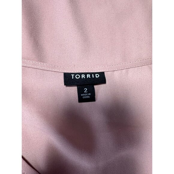 Torrid Babydoll Georgette Flutter Sleeve Blouse Size 2X - Picture 6 of 9